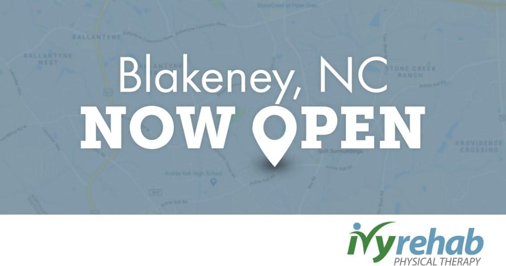 Ivy Rehab is Now Open in the Blakeney Commons Neighborhood of Charlotte, NC